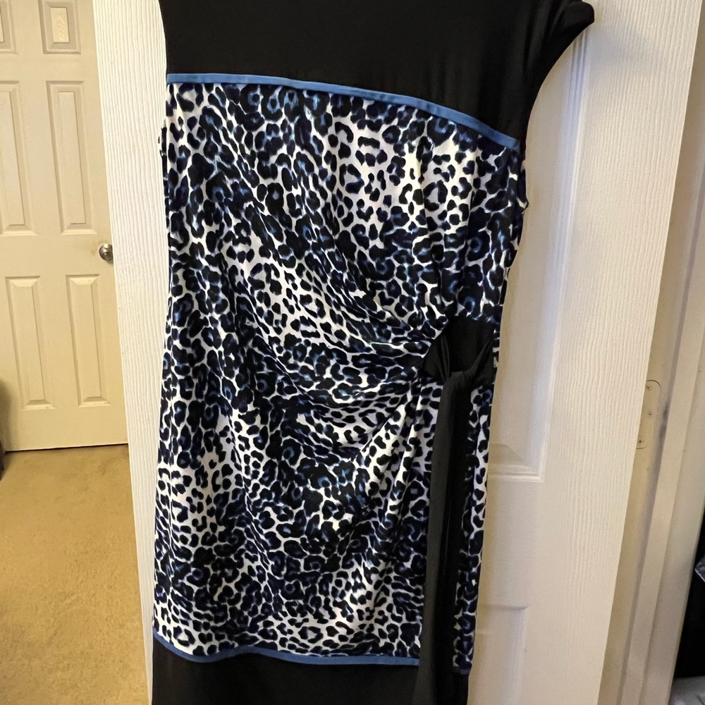 Two print dresses mid length